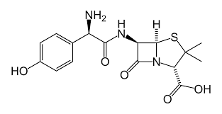 Amoksisilin-Klavulanik Asit molekülü(amoksisilin)