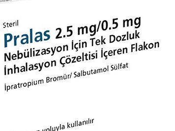 Pralas yani İpratropium Bromür-Salbutamol kombinasyon ilacı görseli